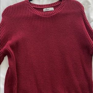 maroon/cherry red, small, hollister sweater